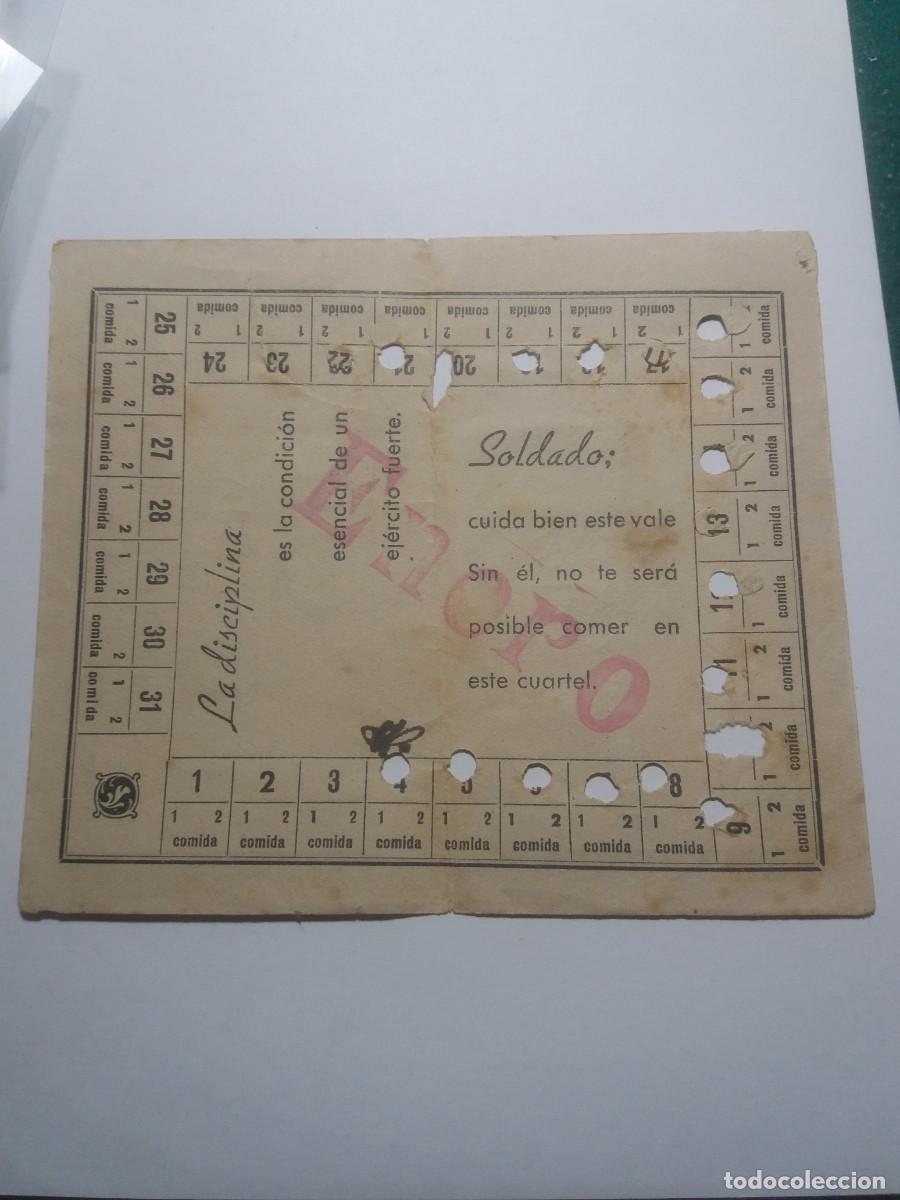 Antig&uuml;edades: VALE Comidas Soldado 2&ordf; Compa&ntilde;ia INTENDENCIA Barcelona