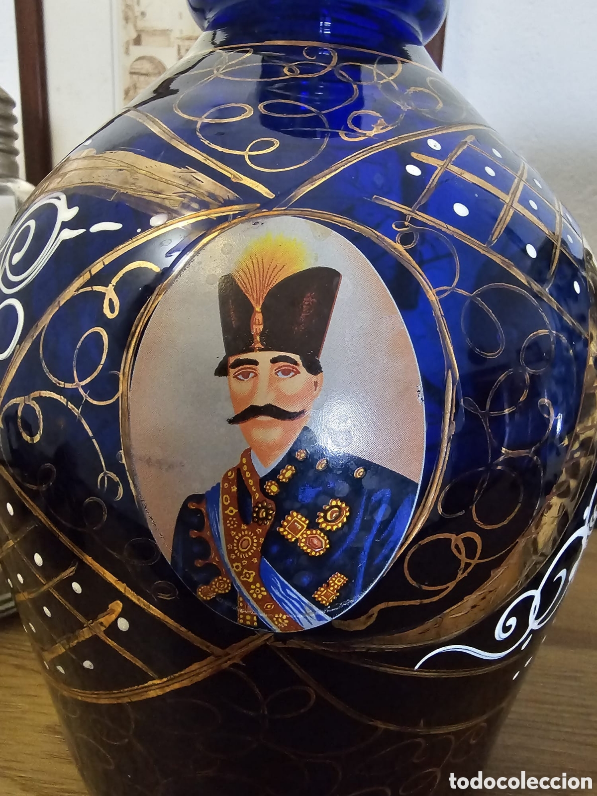 Antig&uuml;edades: Jarr&oacute;n/botella persa azul cobalto. - Foto 2