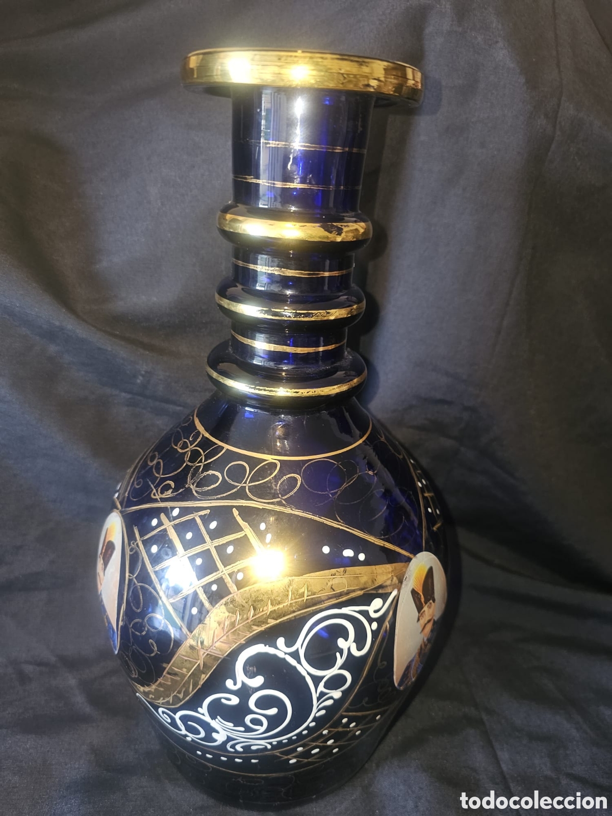 Antig&uuml;edades: Jarr&oacute;n/botella persa azul cobalto. - Foto 3