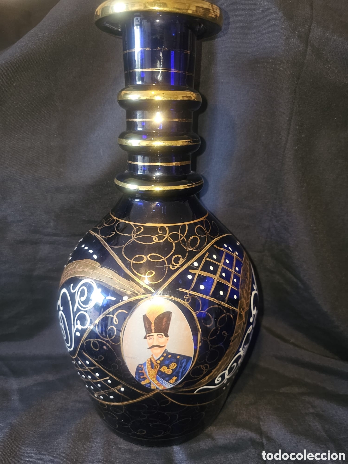 Antig&uuml;edades: Jarr&oacute;n/botella persa azul cobalto. - Foto 5