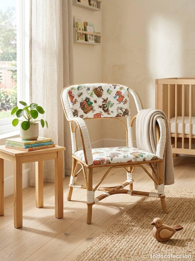 Antig&uuml;edades: SILLA INFANTIL DE MIMBRE