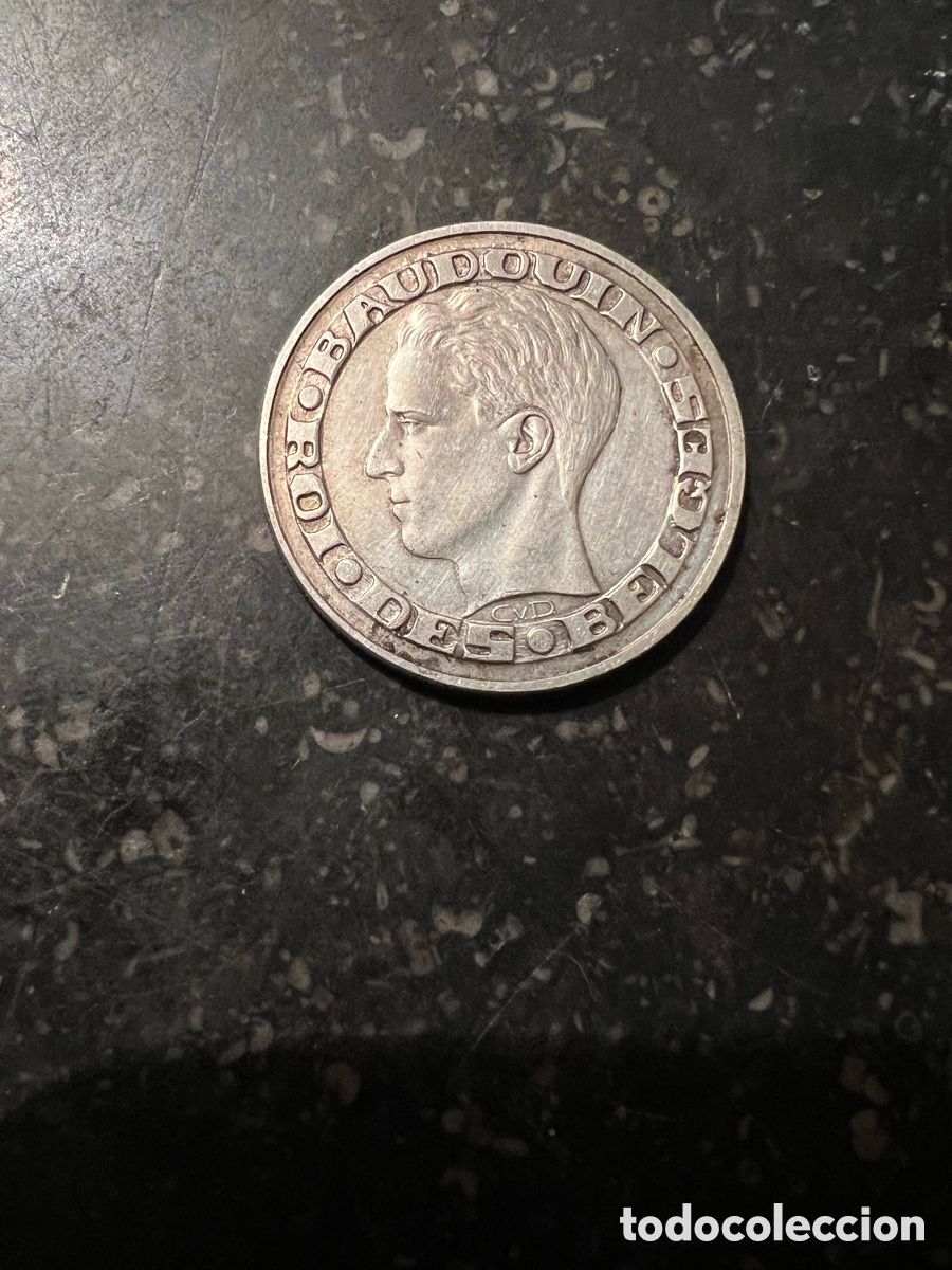 Antig&uuml;edades: Moneda 50 francos belga rey bauduin I