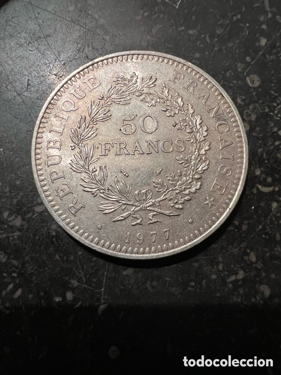 Antig&uuml;edades: Moneda 50 francos Francia ley 900 mil&eacute;simas