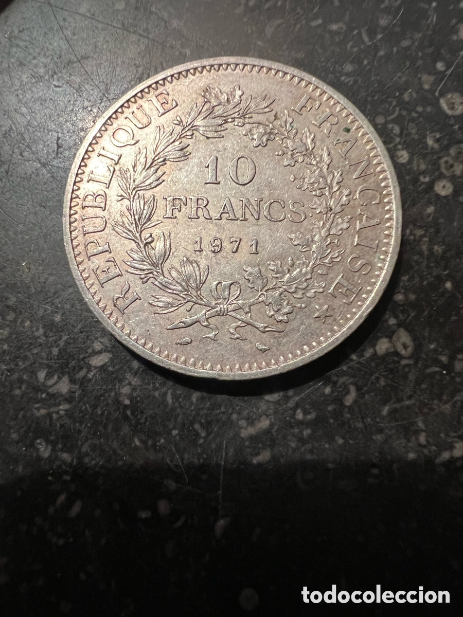 Antig&uuml;edades: Moneda de 10 francos plara ley 900 mil&eacute;simas