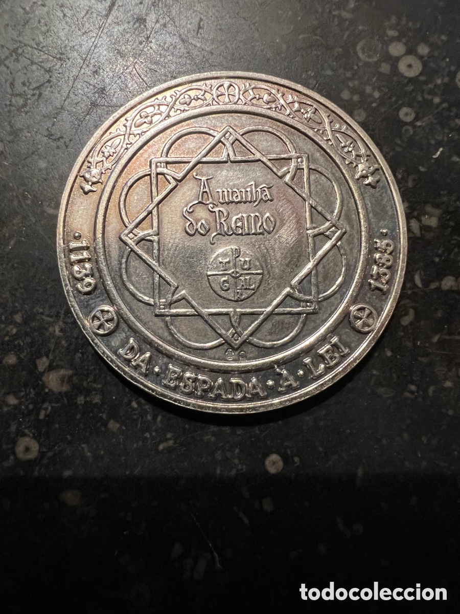 Antig&uuml;edades: Medalla conmemorativa portugal plata