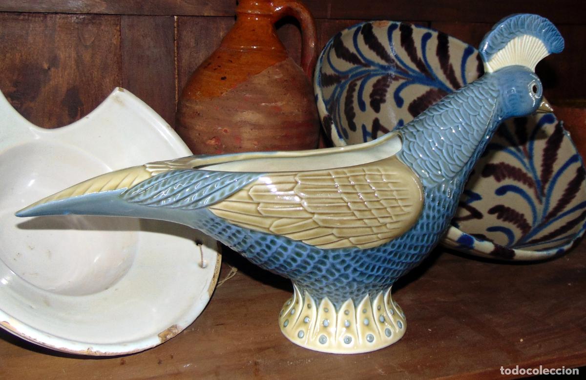 Antig&uuml;edades: FIGURA DE PAVO REAL LLADR&Oacute; , MUY DECORATIVA 42 CM PERFECTO ESTADO
