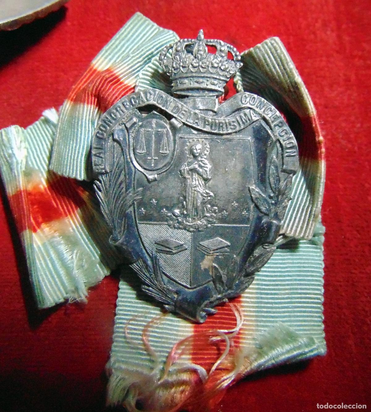 Antig&uuml;edades: MEDALLA EN PLATA, REAL CONGREGACION DE DE LA PURISIMA CONCEPCION , 16,3 GRAMOS, NUMERADA