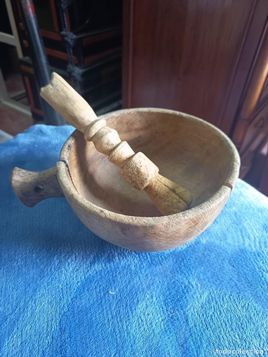 Antig&uuml;edades: Antiguo mortero de madera