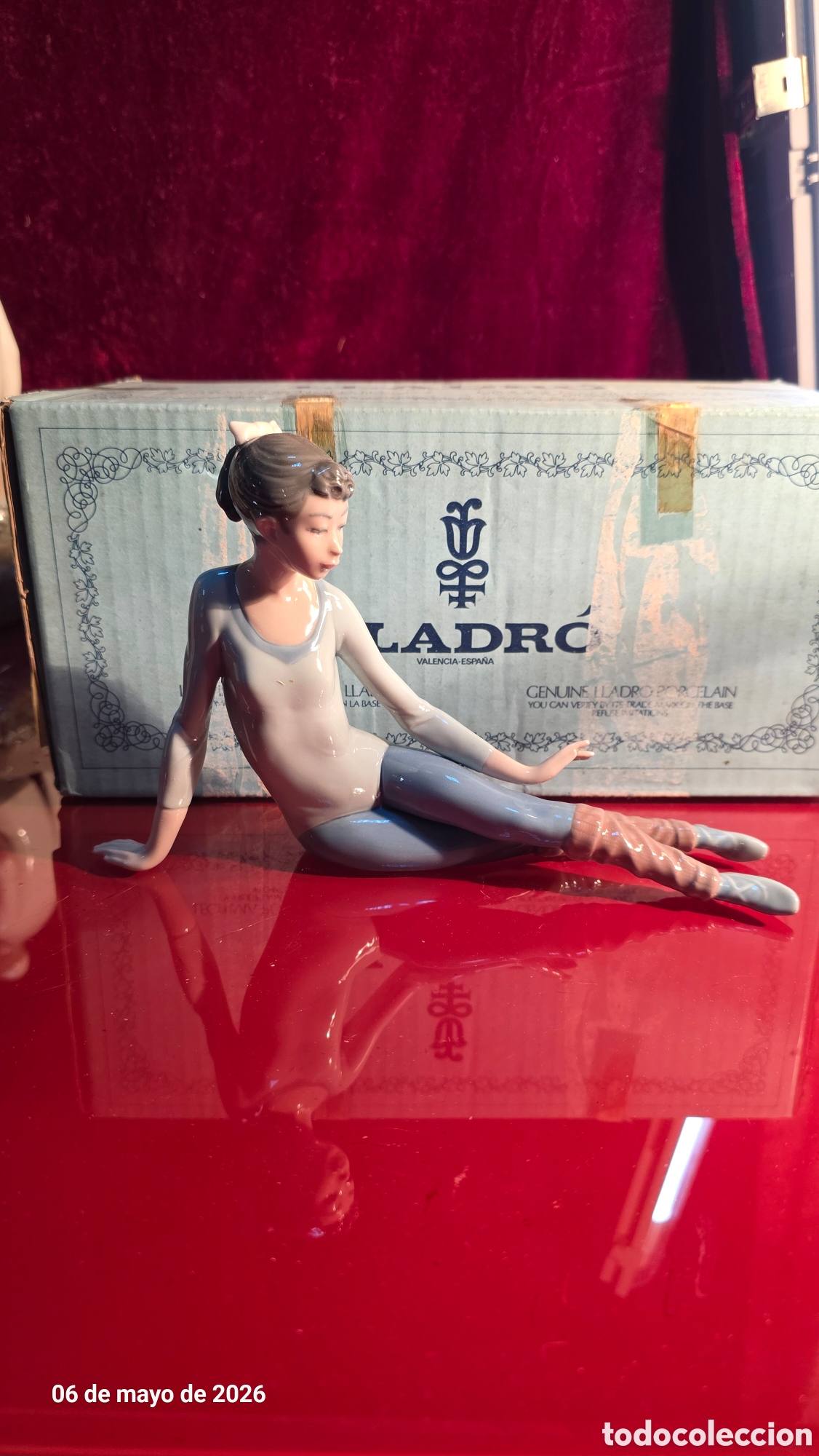 Antig&uuml;edades: Figura porcelana lladro aerobic tijeras