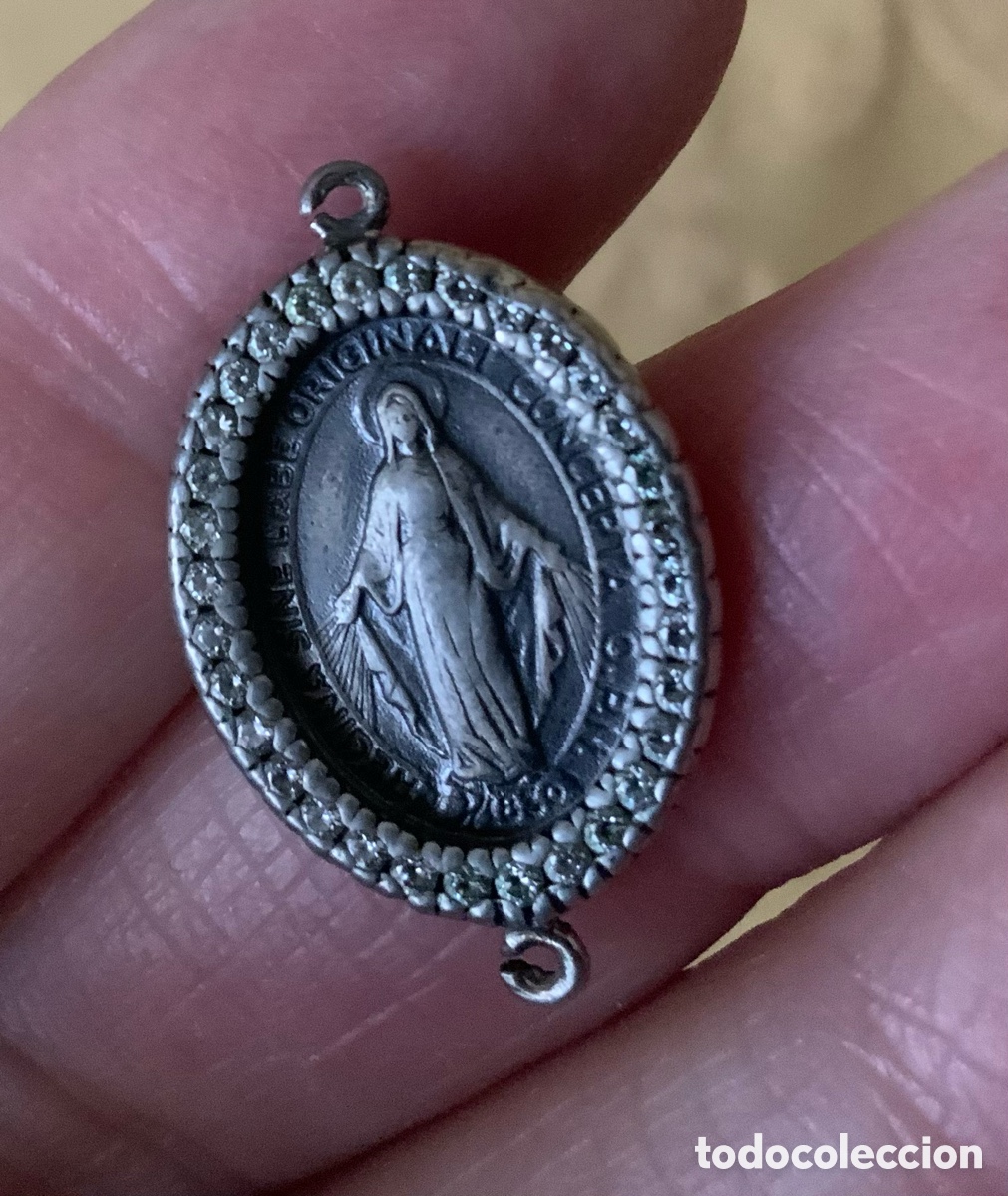 Antig&uuml;edades: ANTIGUA MEDALLA DE PLATA LA MEDALLA MILAGROSA