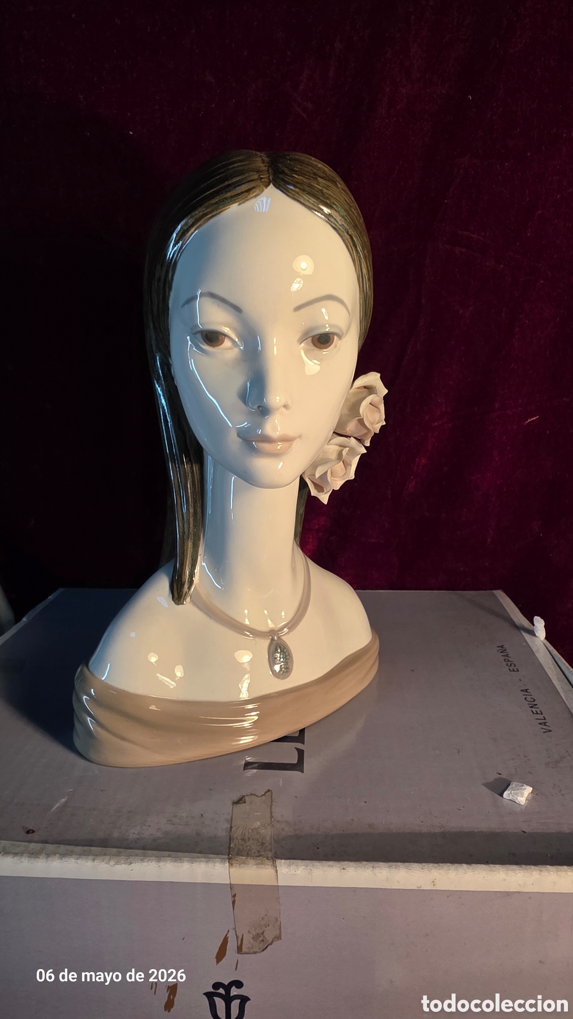 Antig&uuml;edades: Figura porcelana lladro la maja