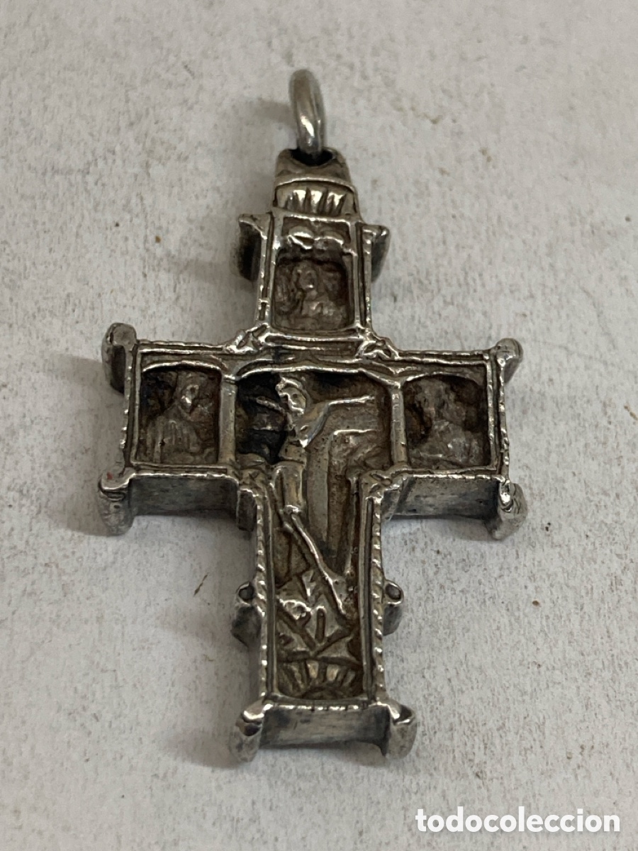 Antig&uuml;edades: Cruz de plata religiosa C580 - Foto 2