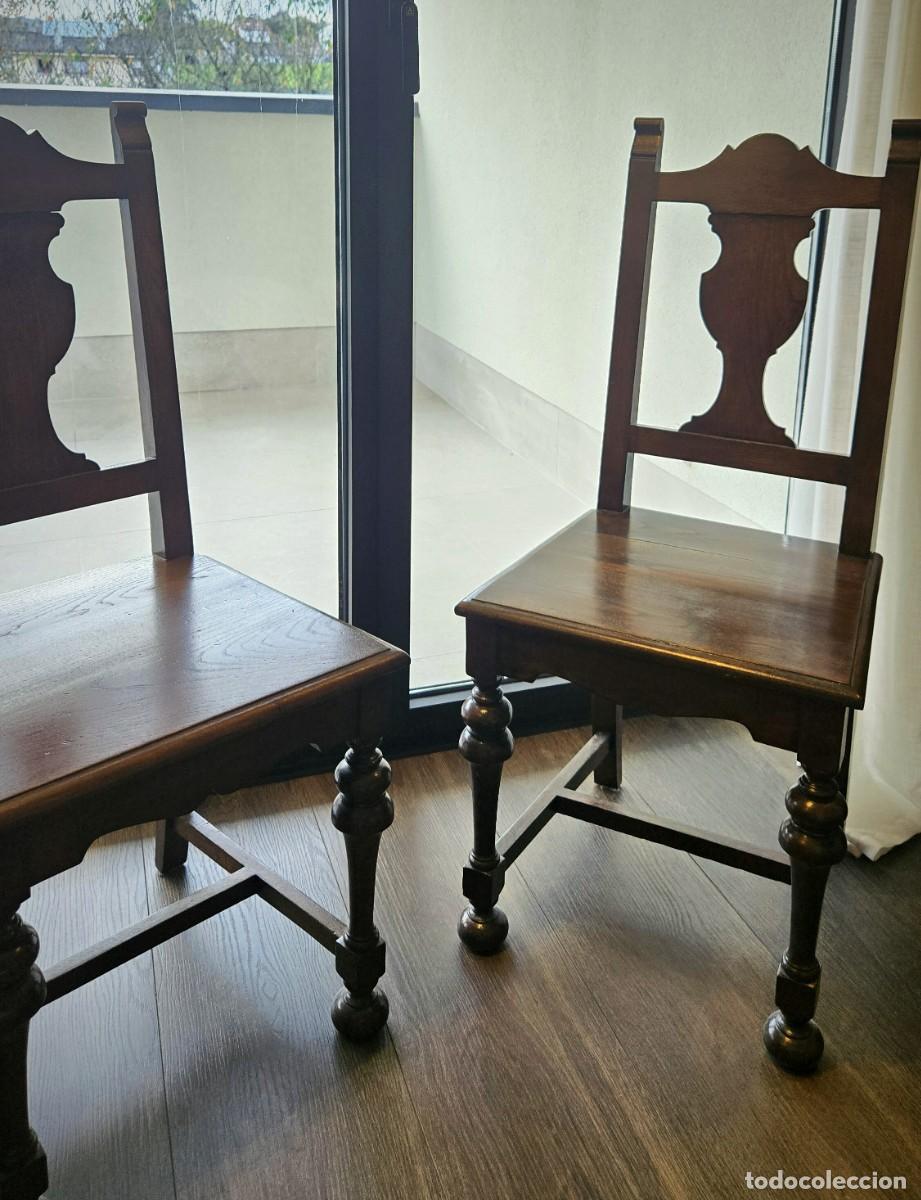 Antig&uuml;edades: Pareja sillas georgianas madera - Foto 4