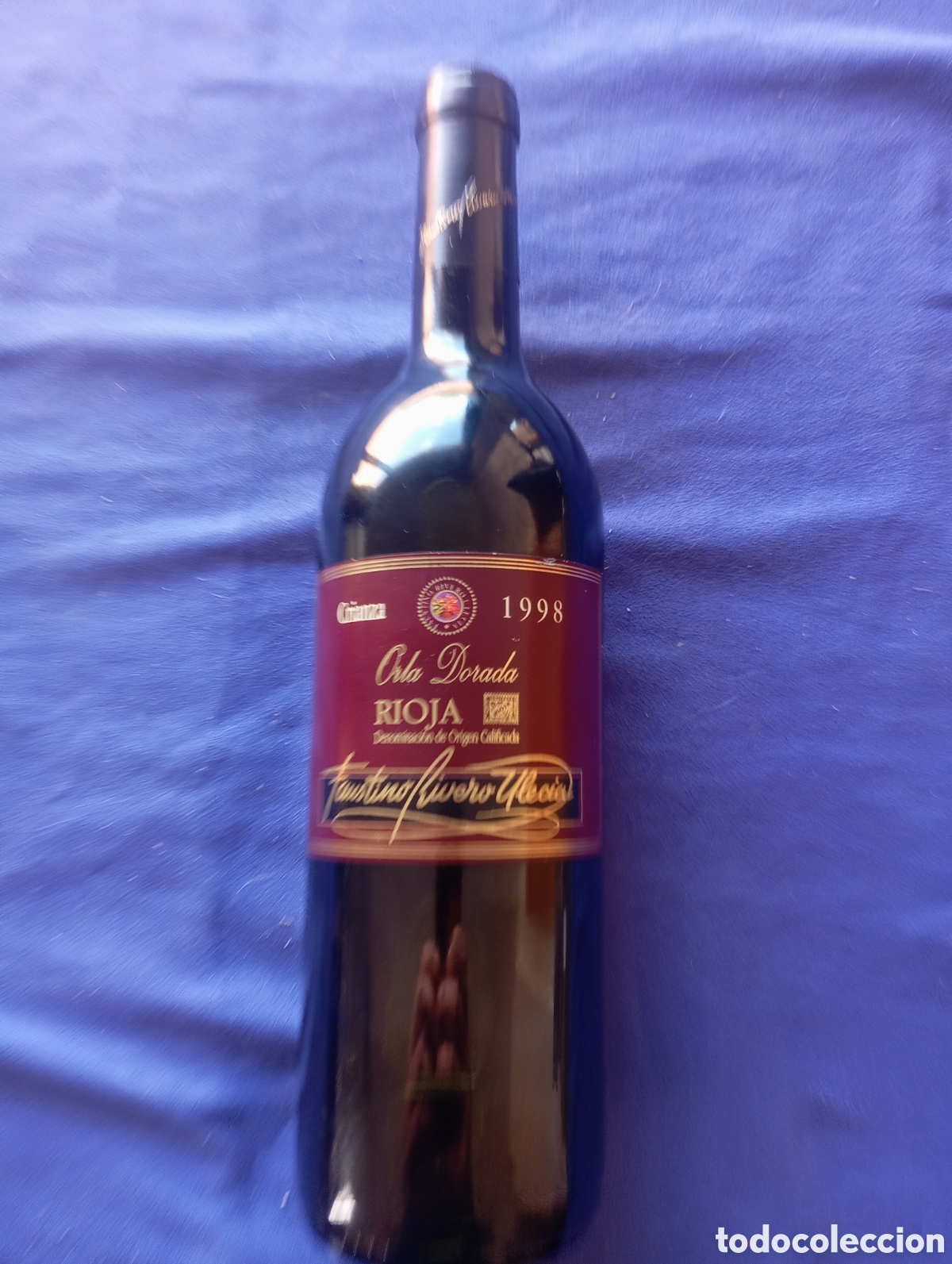 Antig&uuml;edades: Botella de vino rioja 1998