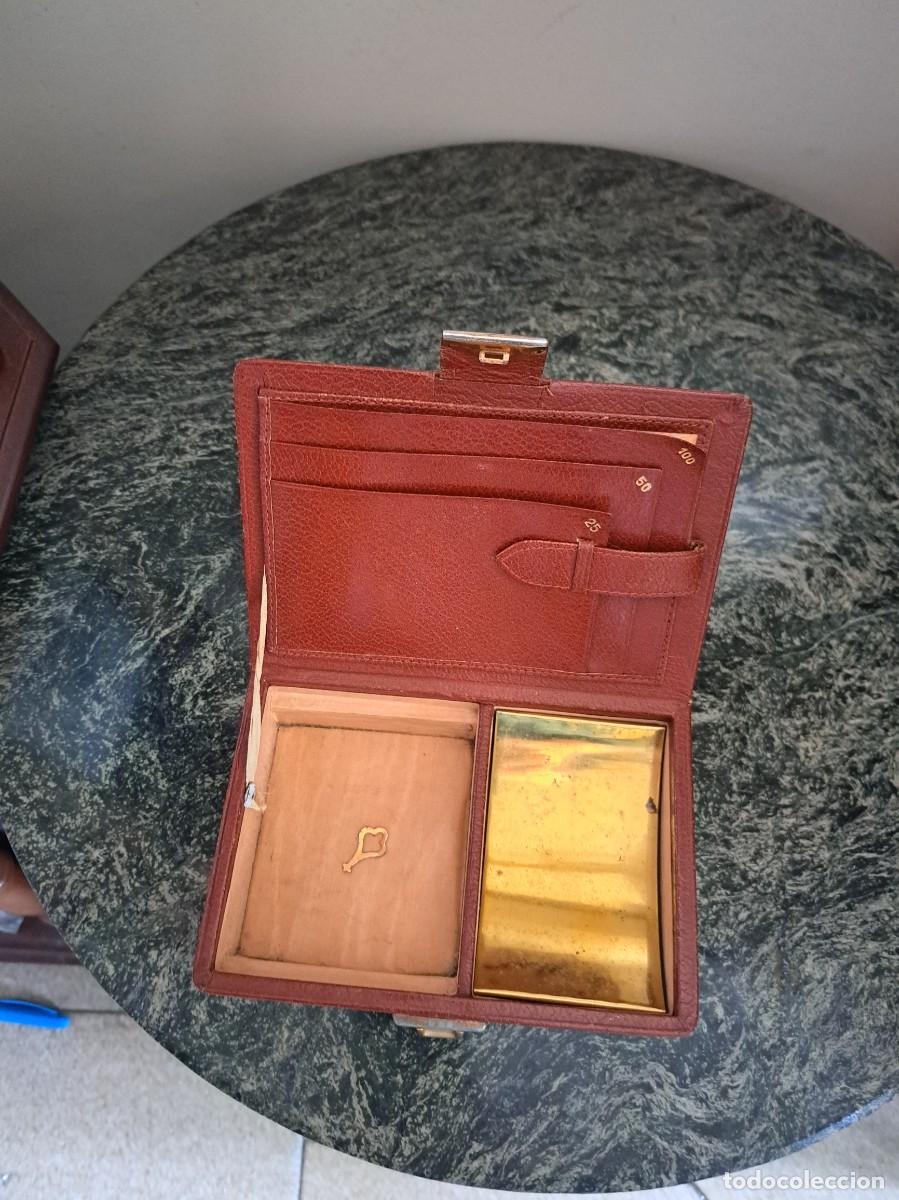 Antig&uuml;edades: Caja caudal piel vintage