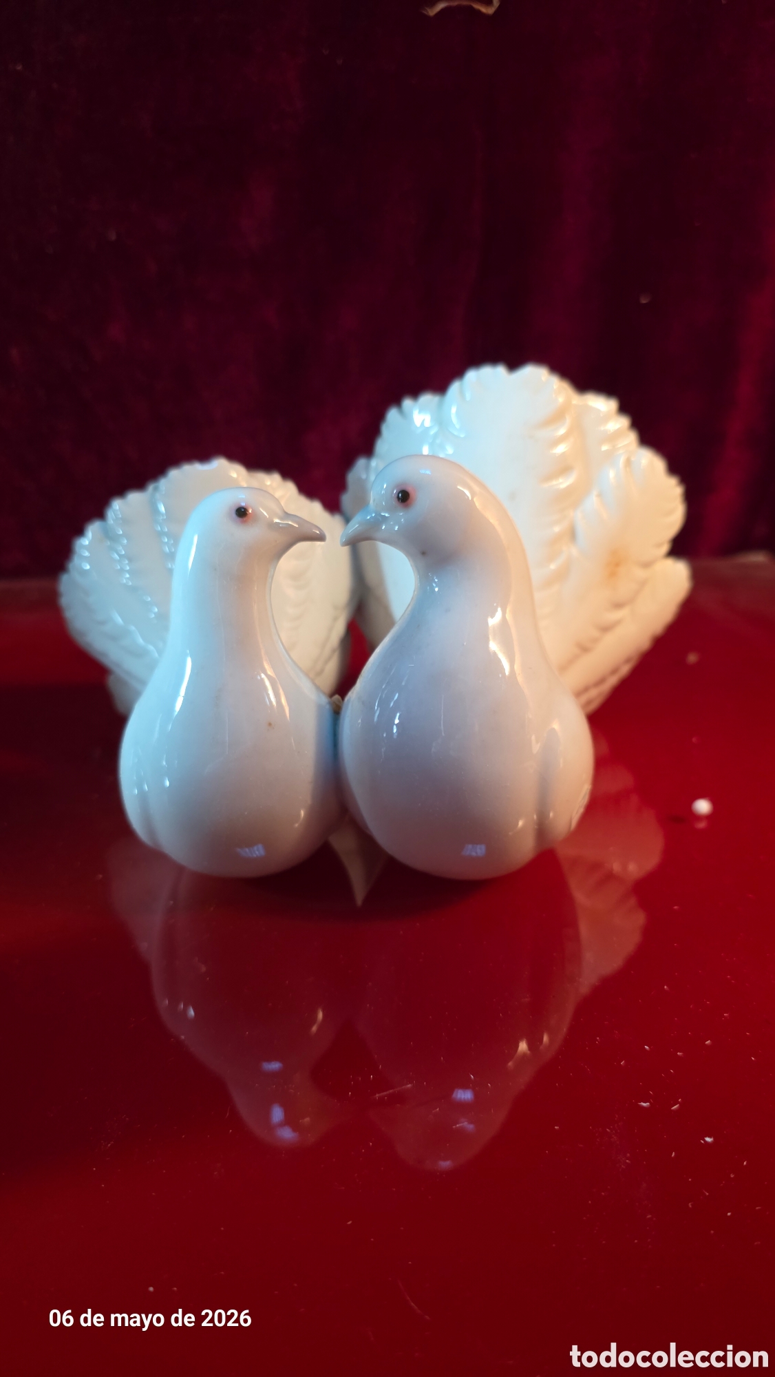 Antig&uuml;edades: Grupo palomas porcelana lladro