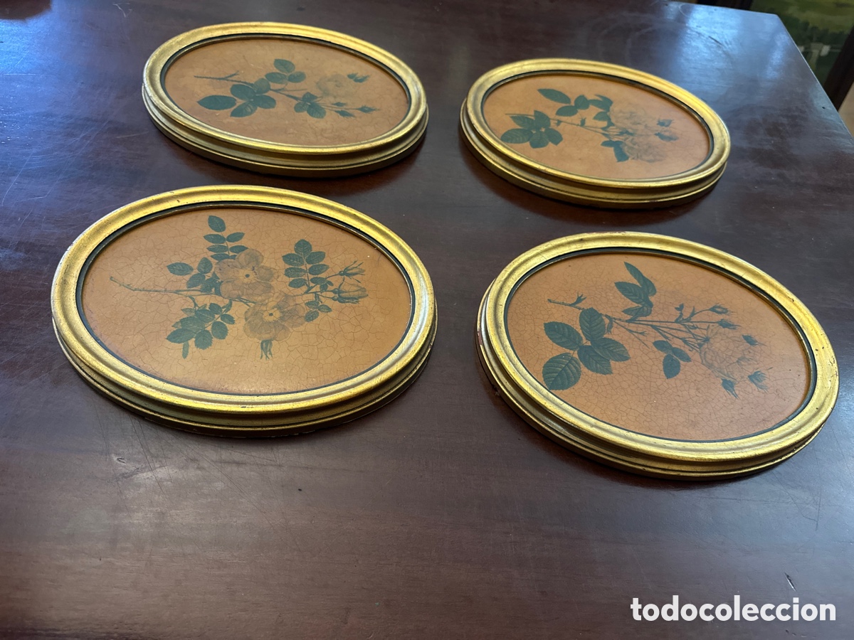 Antig&uuml;edades: LOTE DE 4 MARCOS OVALADOS AL PAN DE ORO - Foto 10