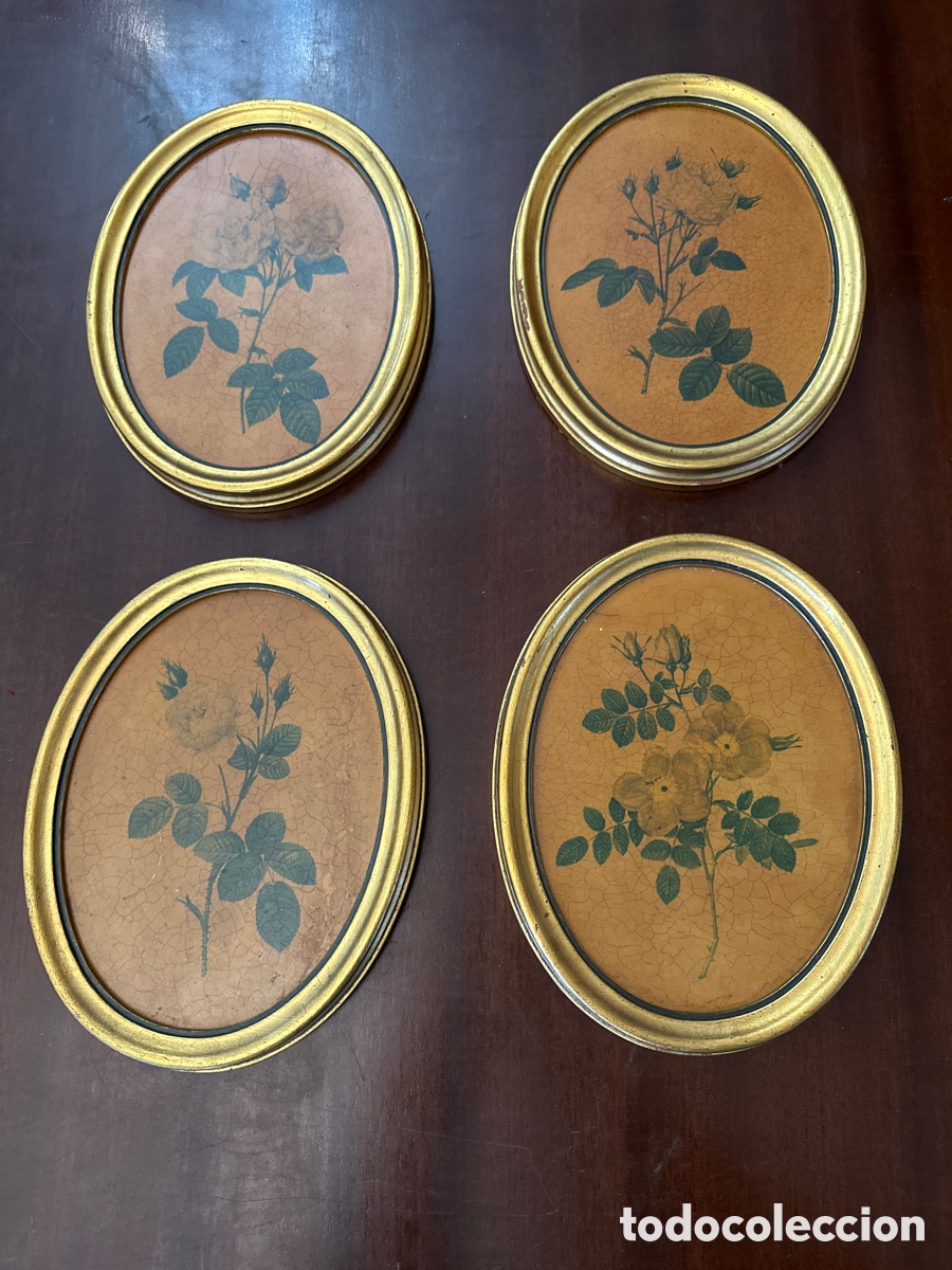 Antig&uuml;edades: LOTE DE 4 MARCOS OVALADOS AL PAN DE ORO - Foto 11