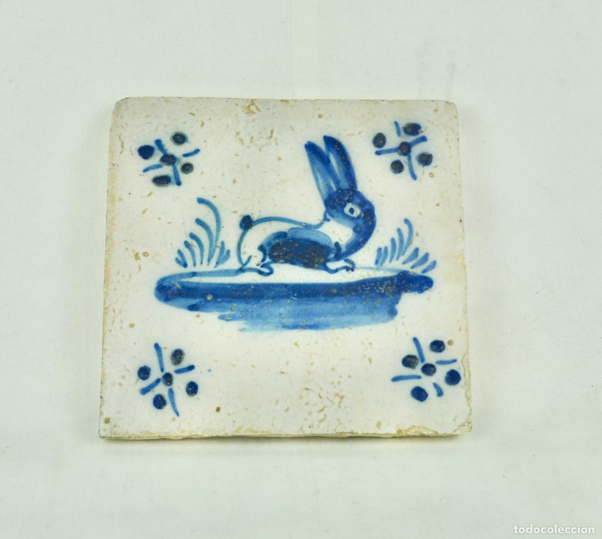 Antig&uuml;edades: Antiguo azulejo pintado a mano