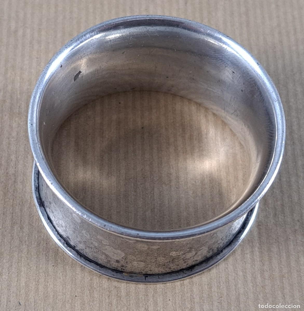 Antig&uuml;edades: Antiguo servilletero de plata 24 gramos - Foto 4