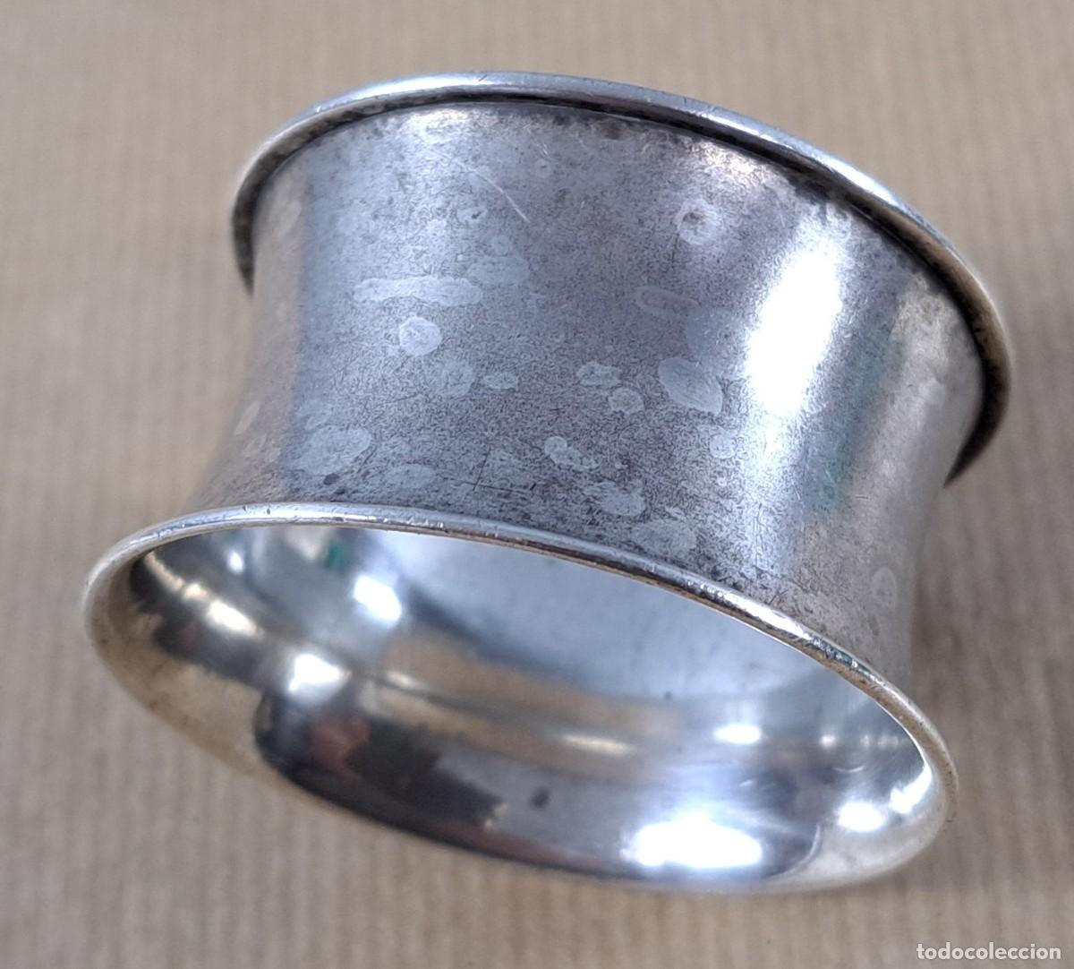 Antig&uuml;edades: Antiguo servilletero de plata 24 gramos - Foto 5