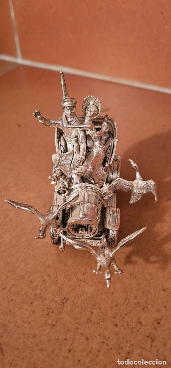 Antig&uuml;edades: Espectacular escultura de plata escena a&ntilde;os 20