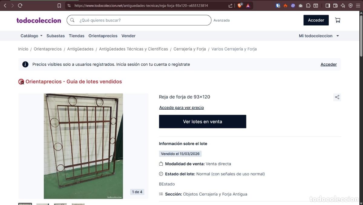 Antig&uuml;edades: Producto de prueba del script corregido