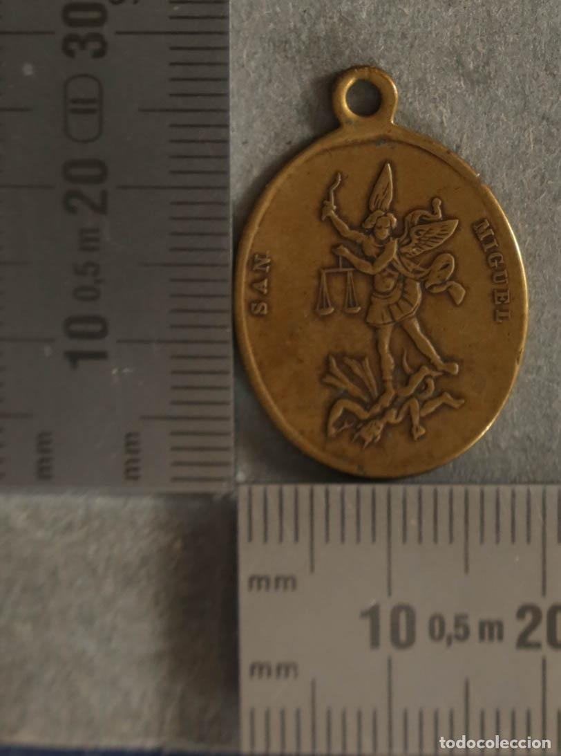 Oggetti Antichi: MEDALLA. SAN MIGUEL ARCANGEL. A LA PROLONGACION DEL TEMPLO DE SAN MIGUEL DEL PUERTO 1863