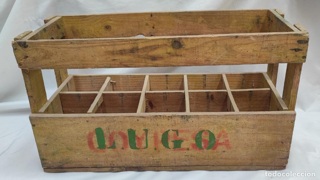 Antig&uuml;edades: ANTIGUA CAJA DE MADERA DE BOTELLAS DE GASEOSA O SIM. COYRESA, LUGO