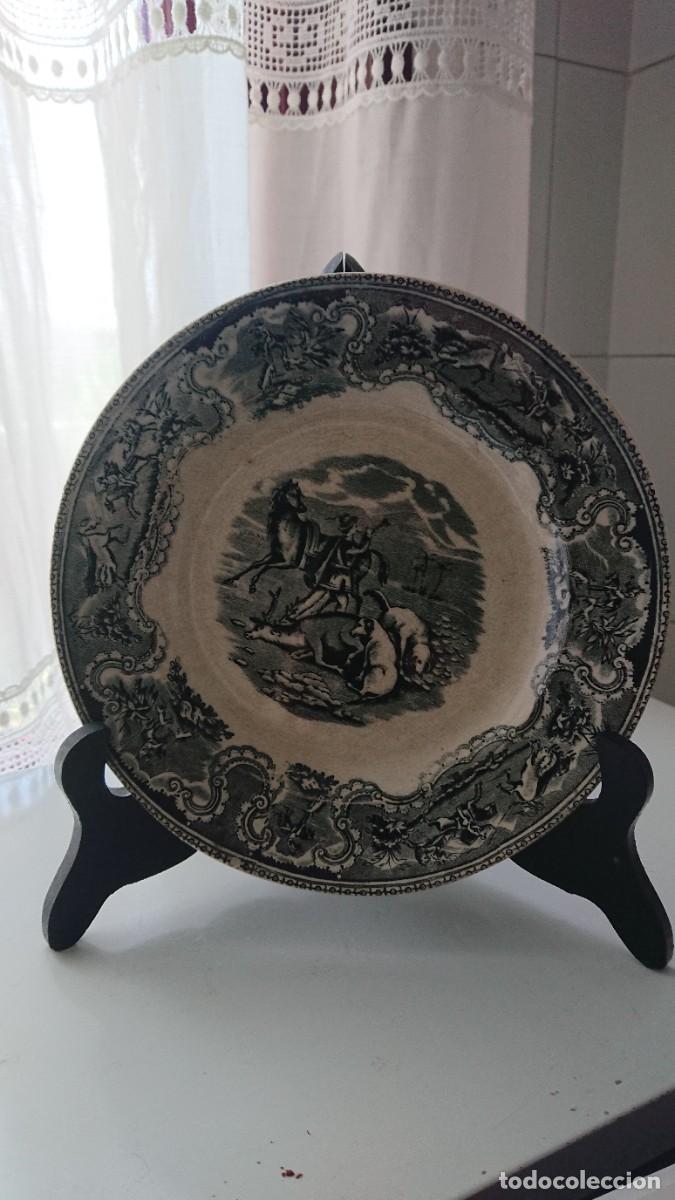 Antig&uuml;edades: Plato loza de la f&aacute;brica &rdquo;La Amistad&rdquo; Cartagena