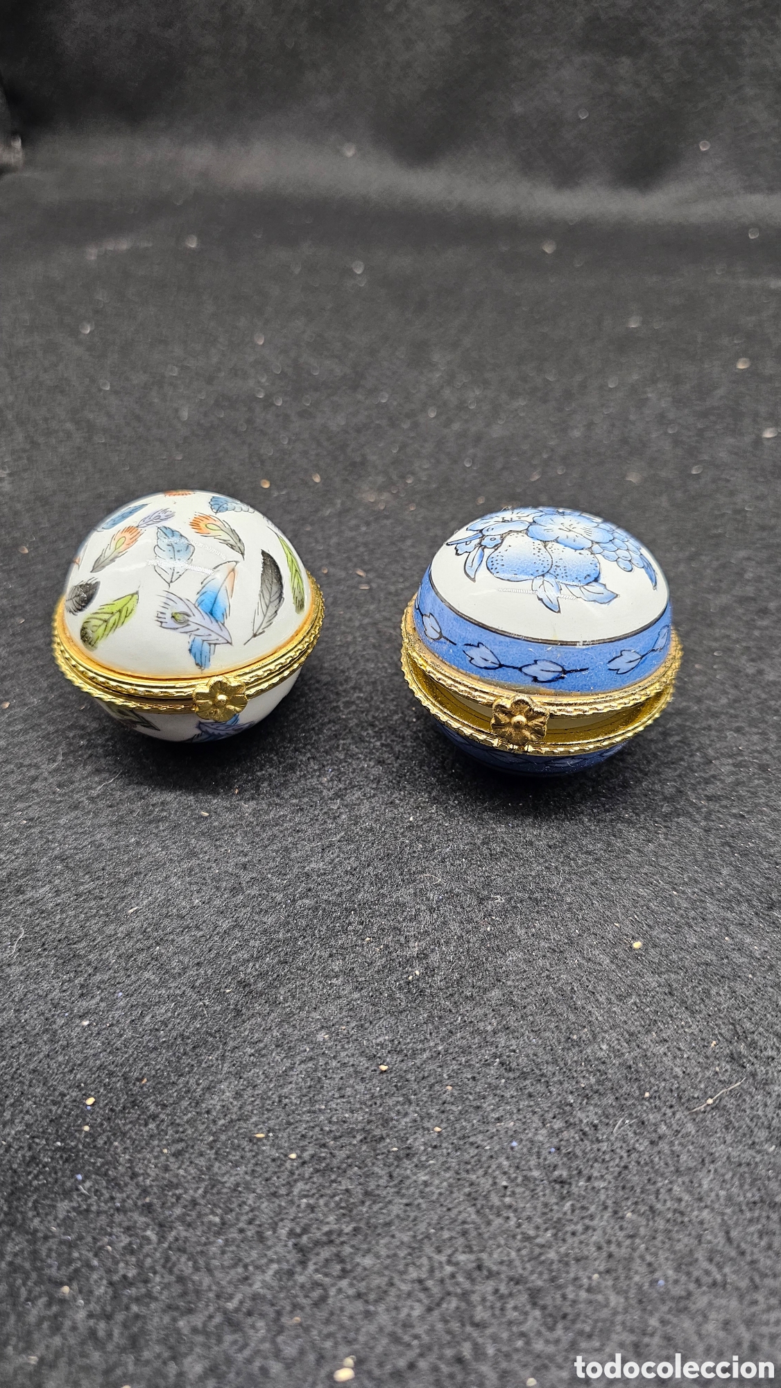 Antig&uuml;edades: 2 cajitas de porcelana