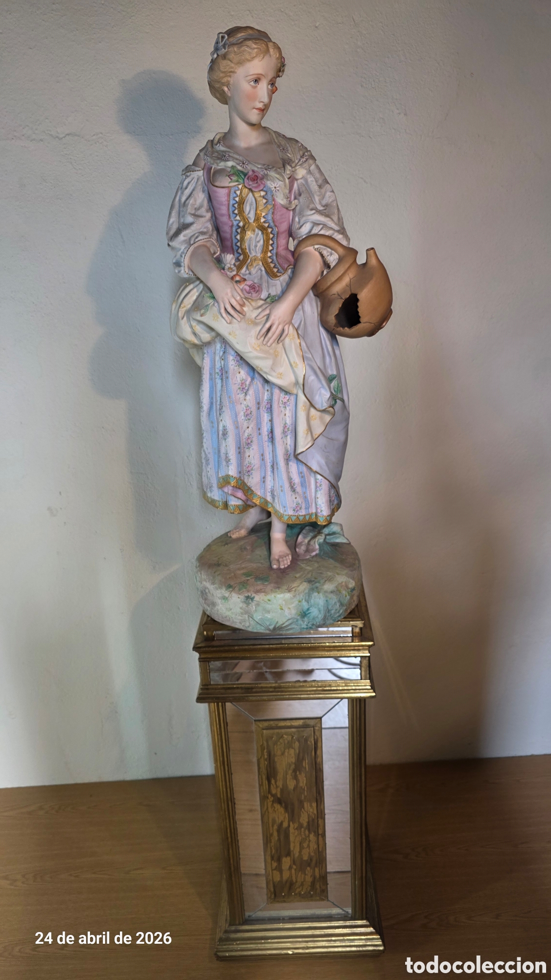 Antig&uuml;edades: Gran figura porcelana francesa siglo XIX