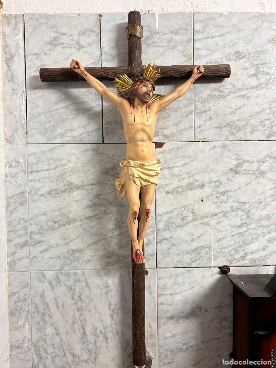 Antig&uuml;edades: Crucifijo antiguo 89 cm