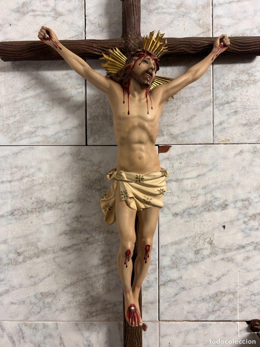 Antig&uuml;edades: Crucifijo antiguo 89 cm - Foto 2