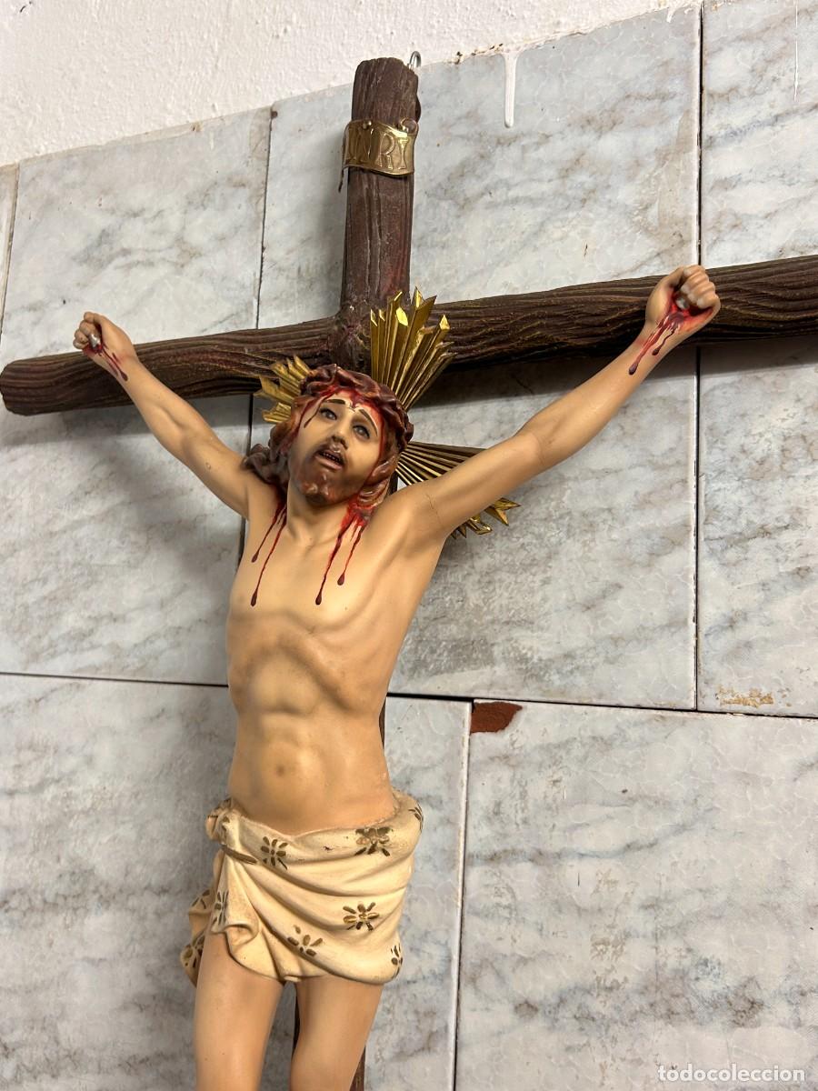 Antig&uuml;edades: Crucifijo antiguo 89 cm - Foto 3