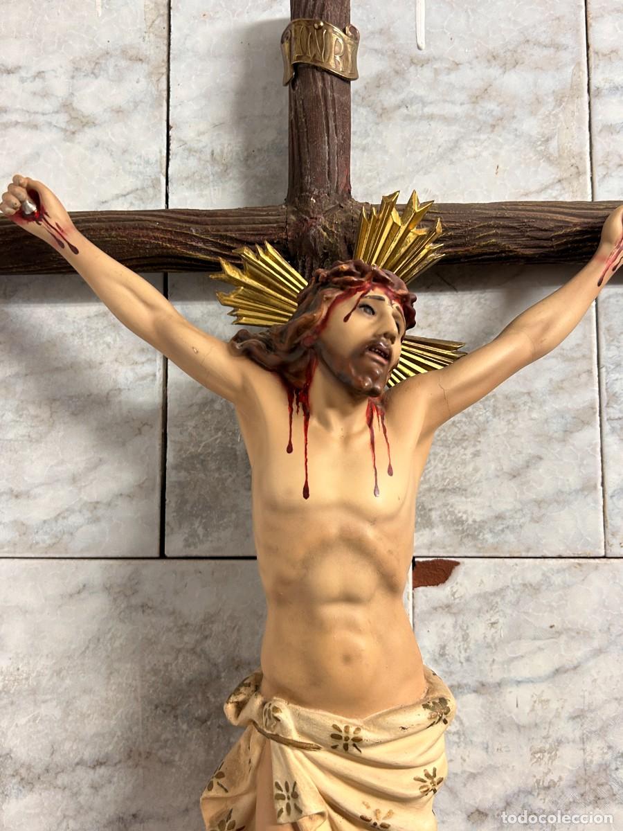 Antig&uuml;edades: Crucifijo antiguo 89 cm - Foto 4