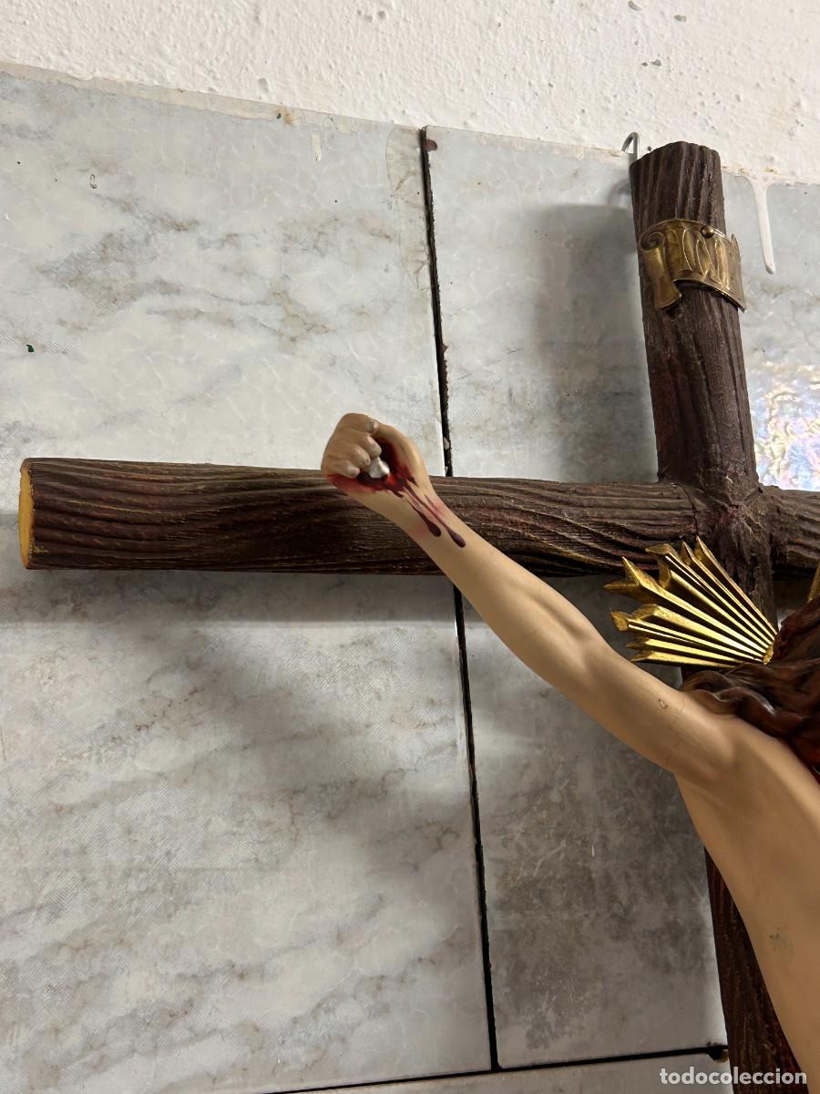 Antig&uuml;edades: Crucifijo antiguo 89 cm - Foto 6