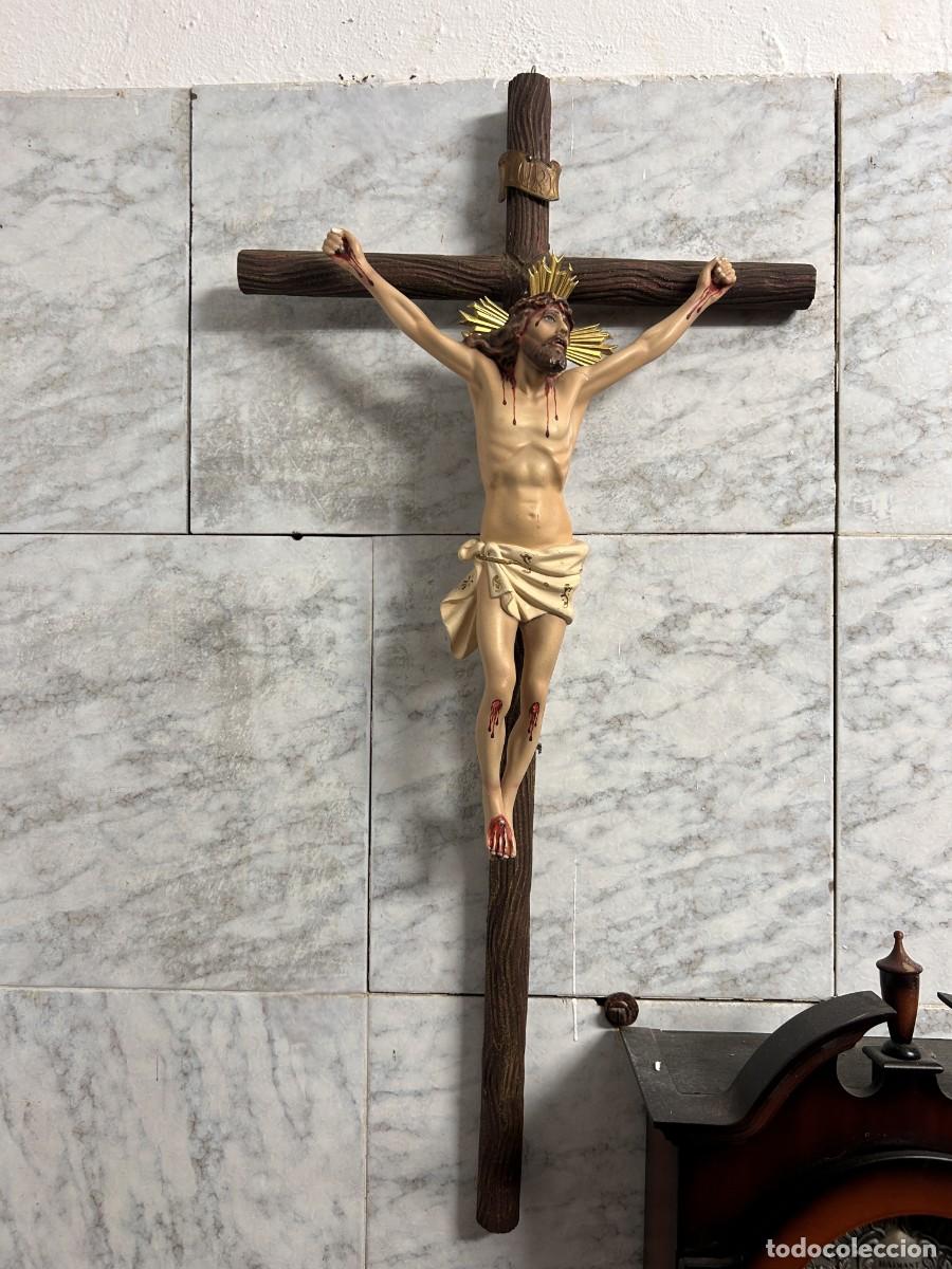 Antig&uuml;edades: Crucifijo antiguo 81 cm