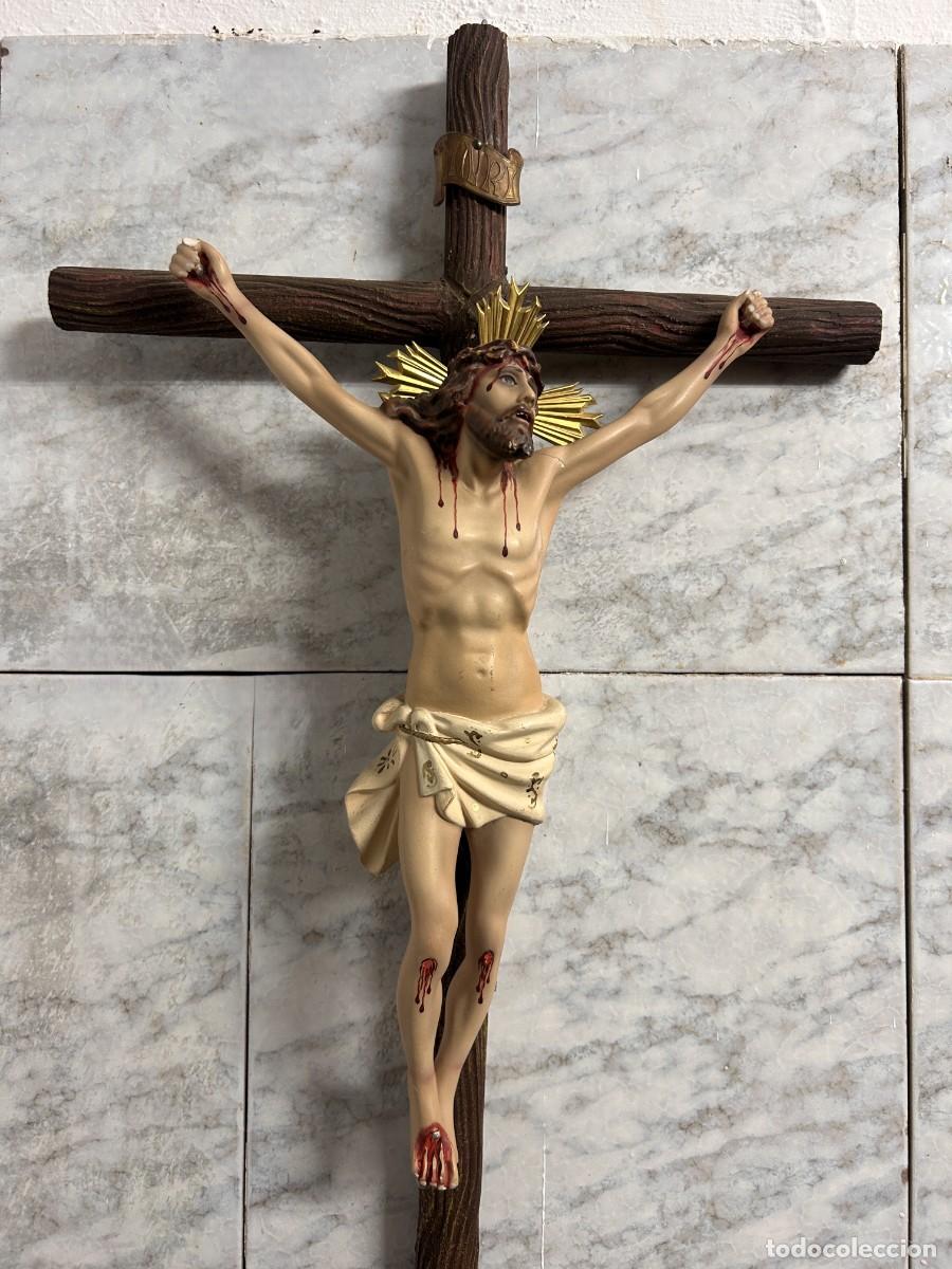Antig&uuml;edades: Crucifijo antiguo 81 cm - Foto 2
