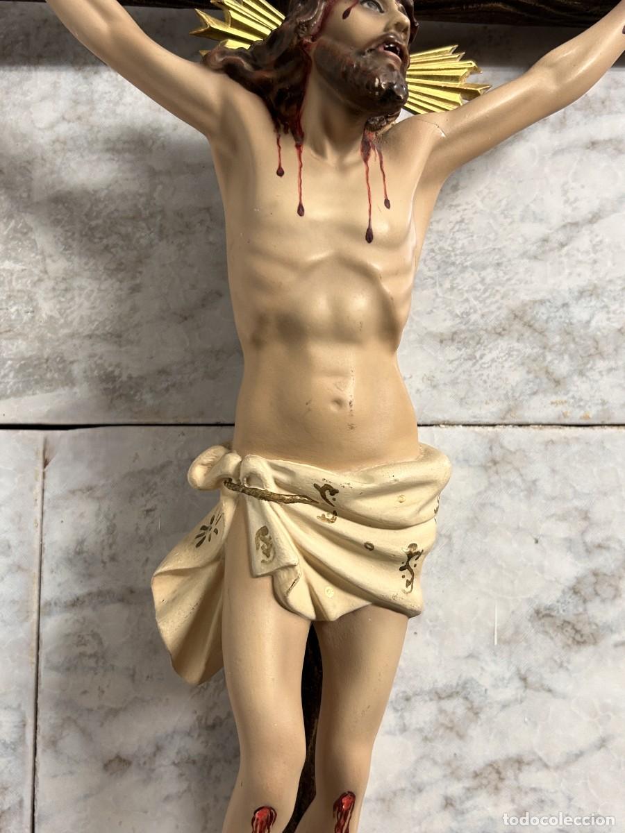 Antig&uuml;edades: Crucifijo antiguo 81 cm - Foto 4