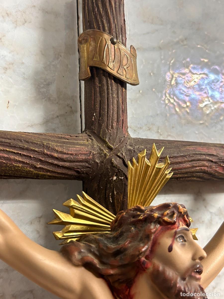 Antig&uuml;edades: Crucifijo antiguo 81 cm - Foto 5
