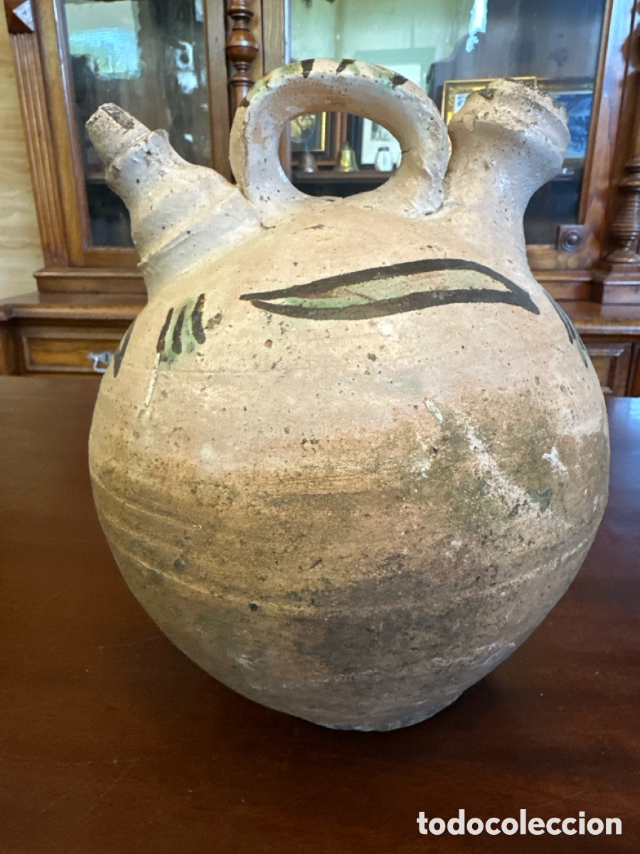 Antig&uuml;edades: PRECIOSO Y ANTIGUO BOTIJO DE CERAMICA POPULAR ESPA&Ntilde;OLA