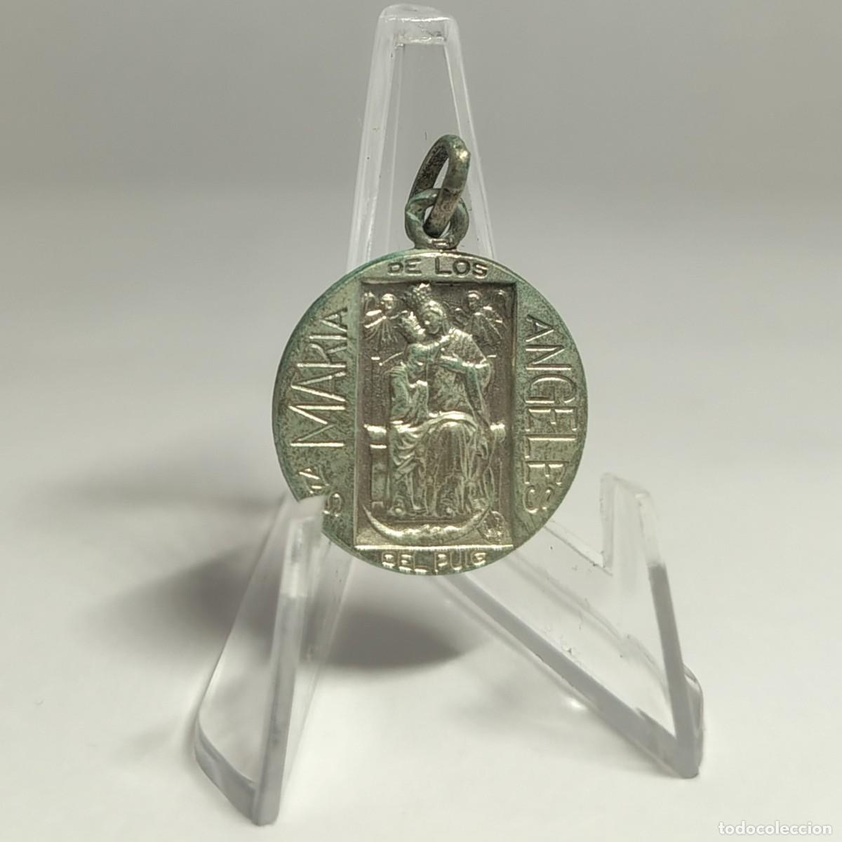 Antig&uuml;edades: Medalla religiosa: SANTA MARIA DE LOS ANGELES del PUIG - Sagrado Coraz&oacute;n de Jes&uacute;s. M293