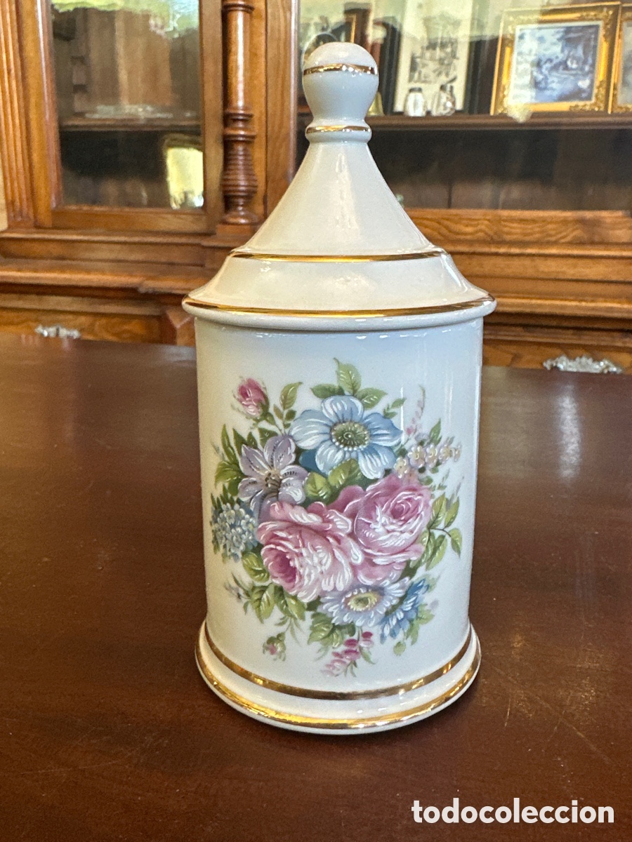 Antig&uuml;edades: PRECIOSO BOTE TARRO TIBOR DE PORCELANA VISTA SLEGRE ( PORTUGAL )