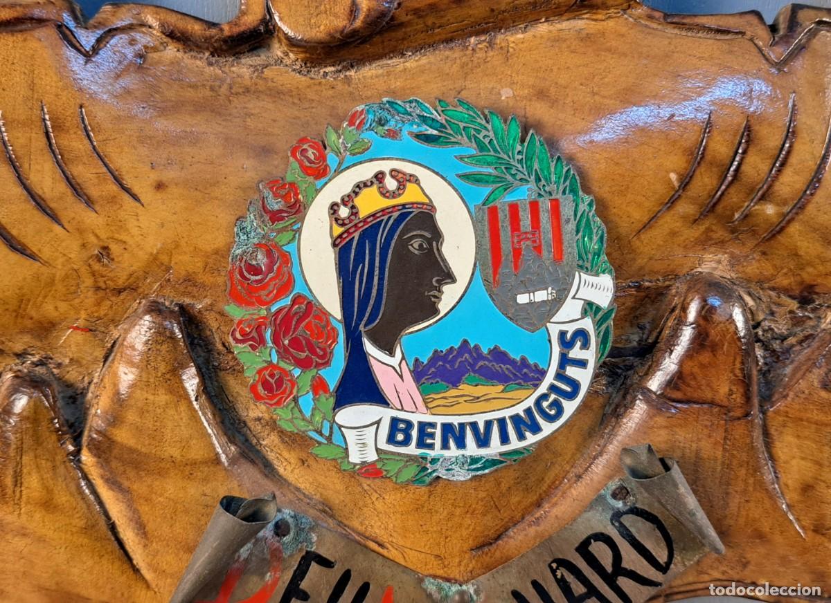 Antig&uuml;edades: Panel de madera virgen de Montserrat, Deu vos guard - Foto 2