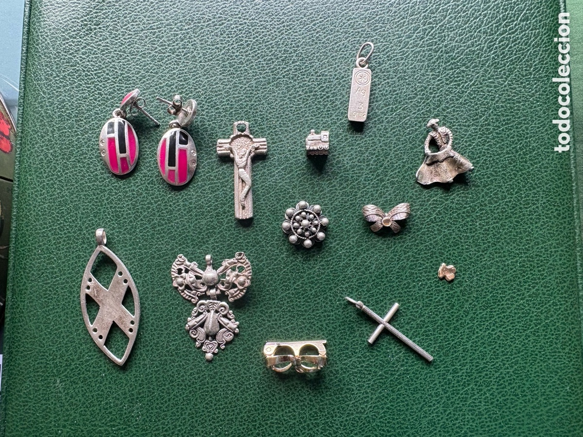Antig&uuml;edades: Lote joyer&iacute;a plata de ley 925