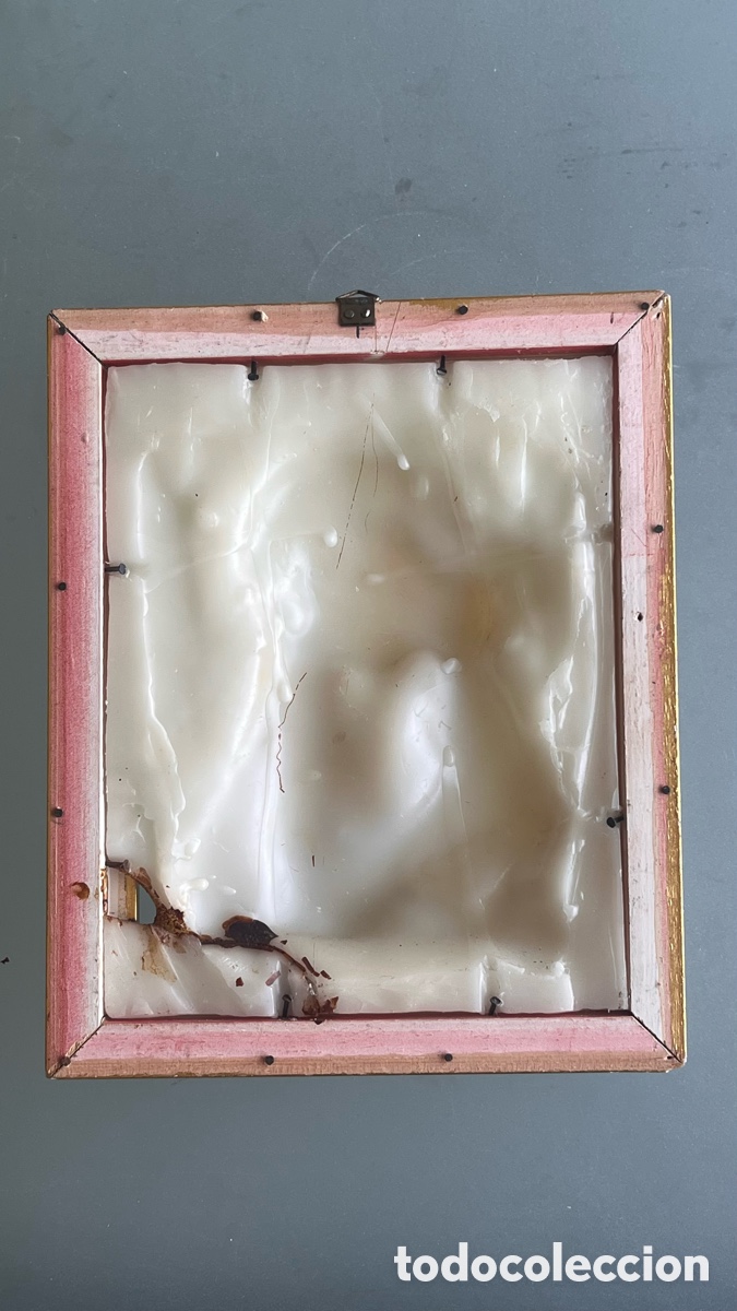 Antig&uuml;edades: Cuadro de cera virgen y ni&ntilde;o religioso - Foto 2