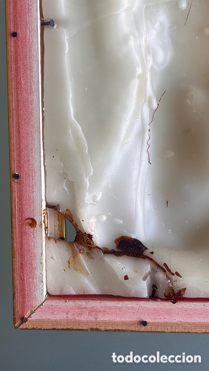 Antig&uuml;edades: Cuadro de cera virgen y ni&ntilde;o religioso - Foto 3