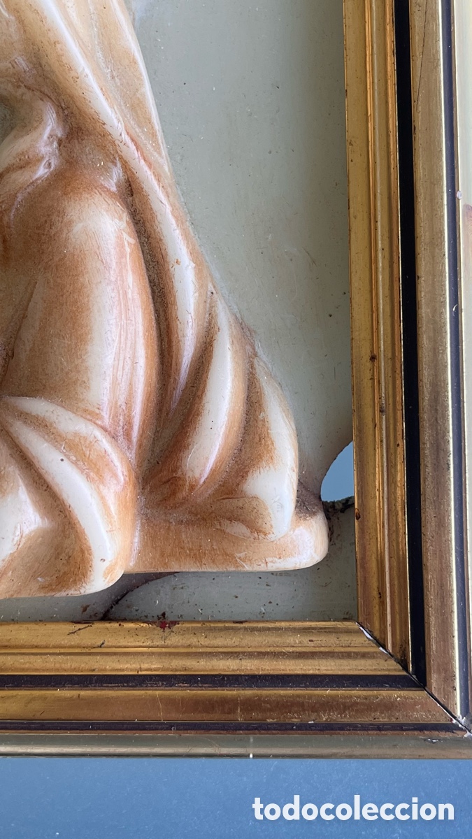 Antig&uuml;edades: Cuadro de cera virgen y ni&ntilde;o religioso - Foto 4