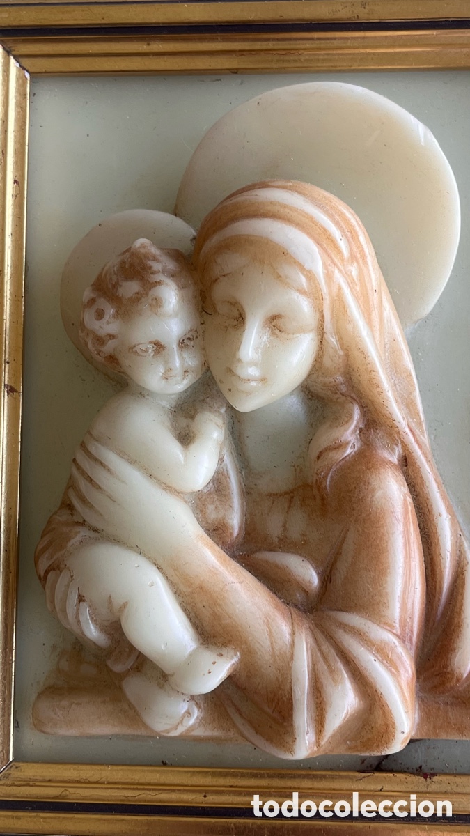 Antig&uuml;edades: Cuadro de cera virgen y ni&ntilde;o religioso - Foto 5